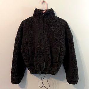 Super fluffy black jacket